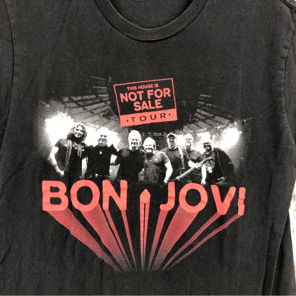 Bon Jovi Tshirt Mens Medium This House Is Not Tour Concert Black 80s Rock Music - Picture 2 of 10